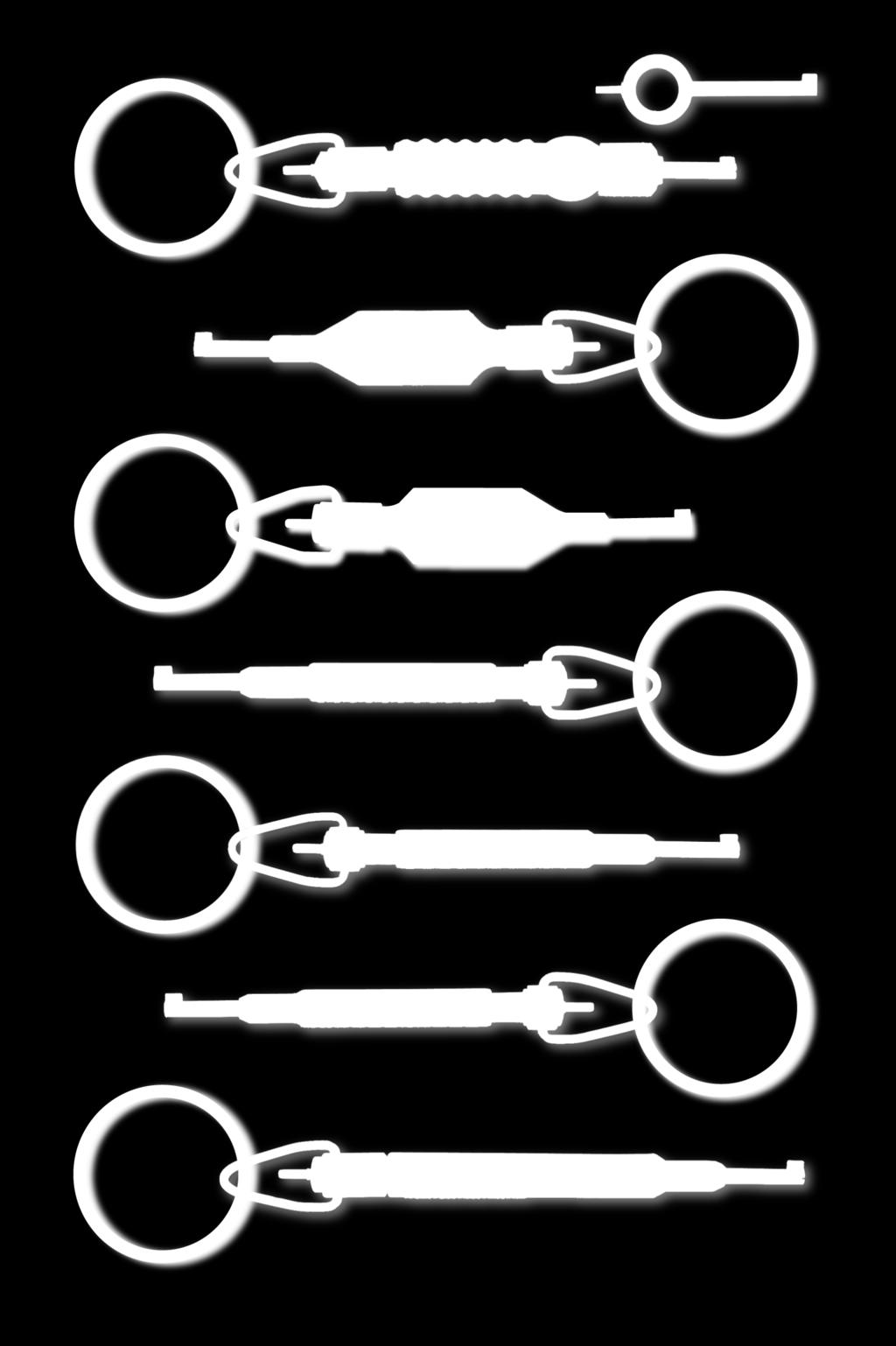 5 Key Ring. - Silver ZT10-PNK Aluminum Swivel Key and 1.5 Key Ring. - Pink ZT11 Aluminum Swivel Key and 1.5 Key Ring. - ZT11-LG 5 Large Grip Aluminum Swivel Key and 1.