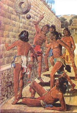 12 5.1.5 Azteki Zgodovina iger z ţogo pri Aztekih naj bi po nekaterih virih bila stara več kot 3000 let, vendar prvi dokazi o igri imenovani Tlachtli segajo v 5. stoletje p.n.š.