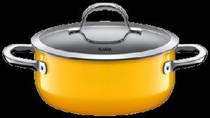 Trendy, practical, colourful. High casserole with lid Ø 16, 20, 24 cm Item no.