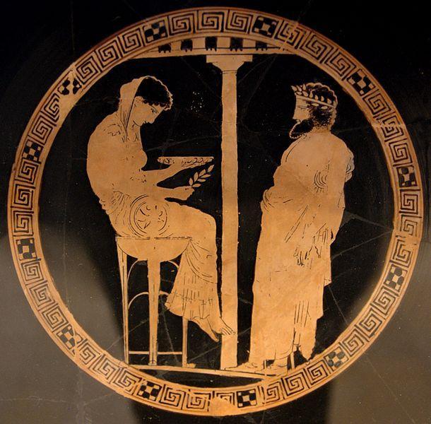 Kylix - Kodros Painter depicts Aegeus
