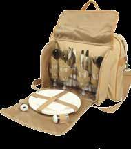 With a full four place setting and an insulated cooler integrated into the pack, this