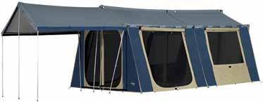 PVC flooring and #10 zips, this cabin tent is made for long set ups, and years of camping holidays.