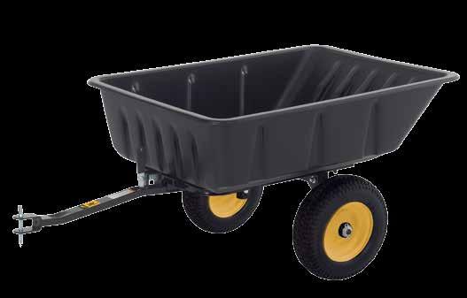 Tilt-and-swivel and high ground clearance make these the most versatile utility trailers in their class. SPECS LG 7 ITEM #9393 LOAD CAPACITY: 600 LBS. LOAD SIZE: 7 CU. FT.