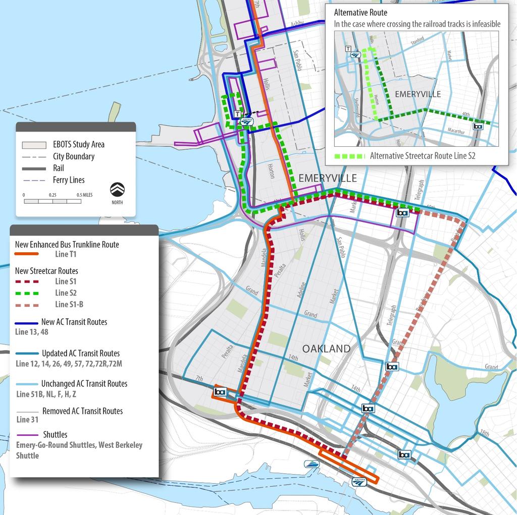 Figure 7: Proposed Streetcar Routes