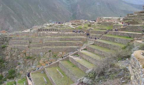 The temple area is at the top of steep terracing which helped to provide excellent defenses.