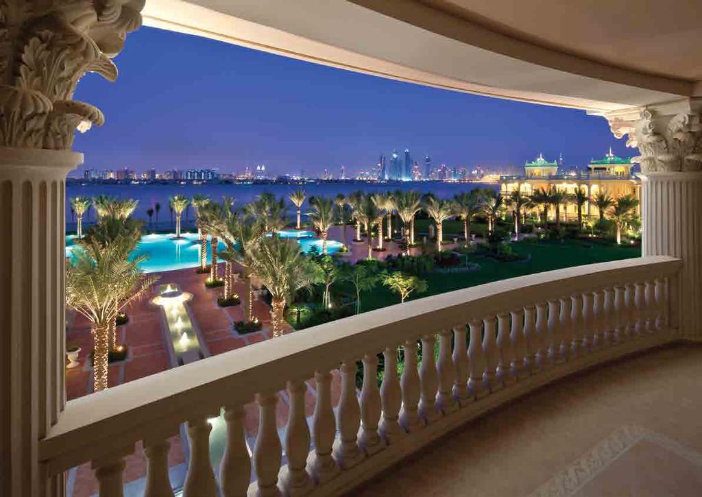 AN INCREDIBLE SETTING PALM JUMEIRAH Comprising a long trunk, a crown of fronds and an encompassing crescent, Palm Jumeirah extends over six and a half kilometres into the Arabian Gulf.