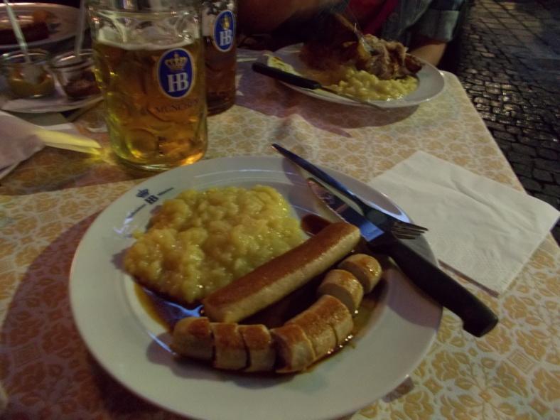 German meal White sausage with
