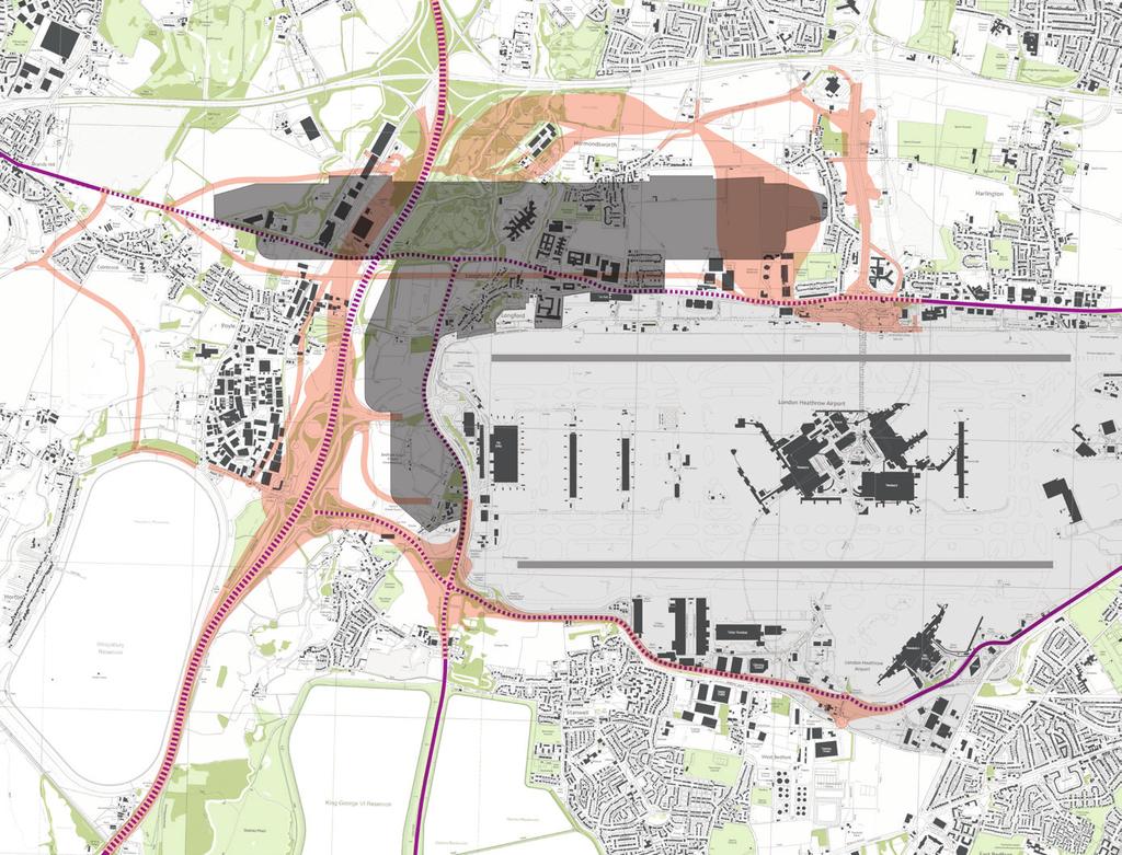 Figure 6 shows sites beyond the expanded airport boundary, within the Longford, Harmondsworth, Sipson, Harlington and Cranford Cross area, which have the potential to be used for this type of