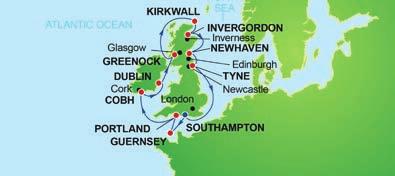Iceland Kirkwall, Scotland Invergordon, Scotland Newhaven (Edinburgh), Scotland 25 May 2018 & 3 September 2018 from 2,299pp Terms and conditions apply, please call for full details.