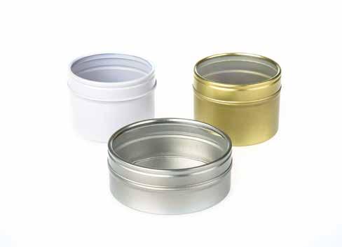 10 Tinplatetins Round Seamless Slip Lid These round seamless tins are ideal for holding cream, blush, beard wax, balm and many other beauty and