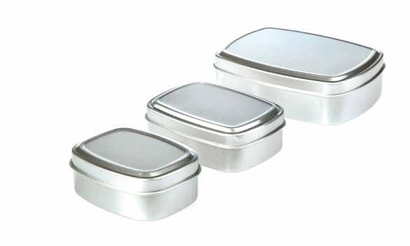 7 Round Aluminium Screw Lid This range of round aluminium tin containers incorporates an EPE liner which provides chemical resistance and low moisture transmission rates.