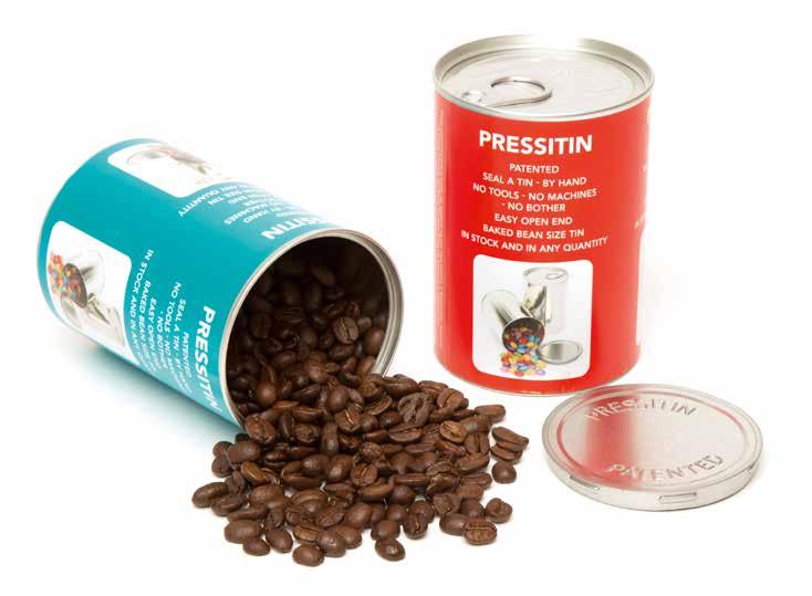 8 Pressitin & Pressitin Mini The silver Pressitin comes in two sizes and comprises of a main body and a base used to seal the product inside.