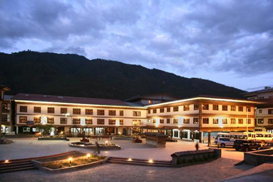 of Bhutan, Thimphu. The hotel offers its guests an exceptional experience from the classic Bhutanese architecture to the traditionally hand crafted furniture.