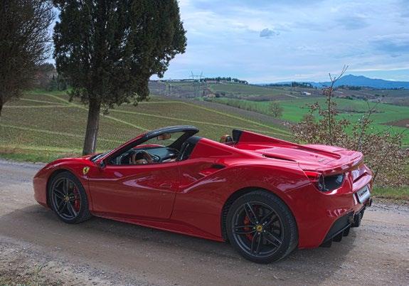 Afternoon Departure by Ferrari, the itinerary leads back to Florence: en route Montepulciano and Arezzo