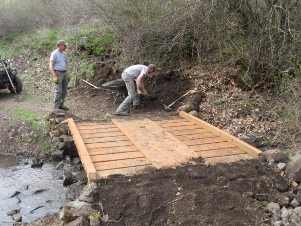 January we started with removing and replacing a bridge in Redbird Canyon for Idaho Fish & Game.