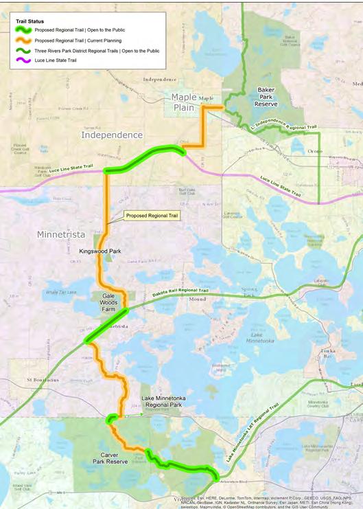 Some segments of the proposed trail already exist, or are planned for construction funding in the near future (explained further in Section VII).