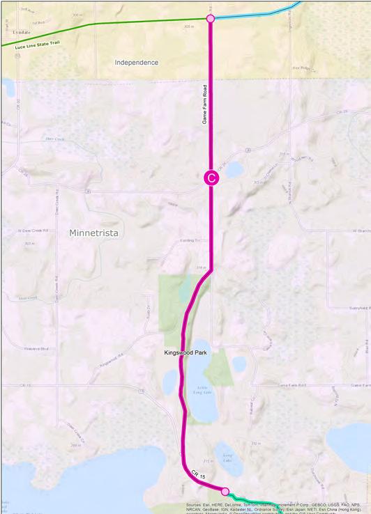 does not propose any changes in existing uses or pavement conditions. Segment C Kingswood Natural Resources The Luce Line State Trail is an abandoned rail corridor.