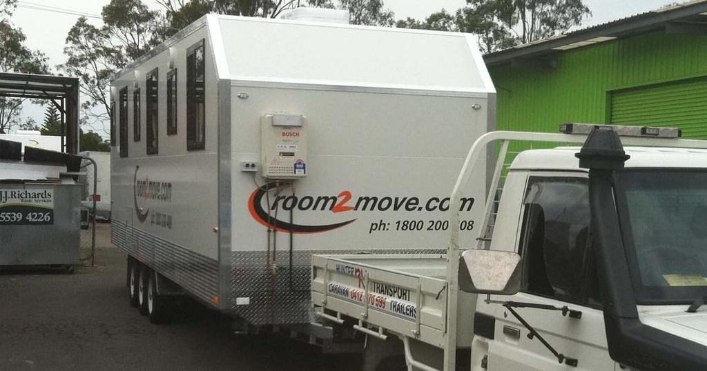 room2move.com supply a comprehensive range of industrial strength Work Caravans for sale or lease. The Work Caravans are purpose built for the extreme remote environments encountered in Australia.
