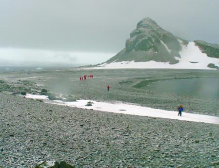 The South Orkney Islands represent the peaks of a submarine mountain range called the Scotia Arc, connecting South Georgia to the South Shetland Islands.
