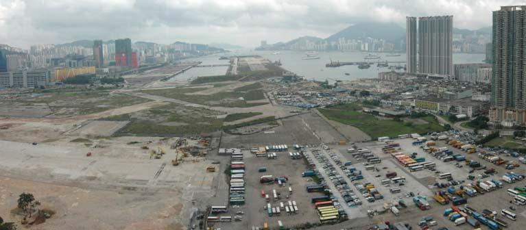 Overview of the previous Kai Tak airfield from