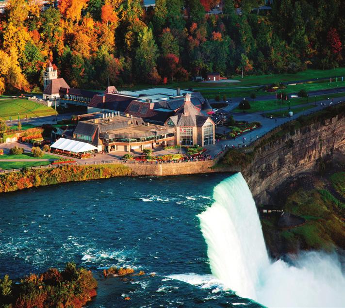 Horseshoe Falls. It features breathtaking views and delicious seasonal Niagara cuisine.