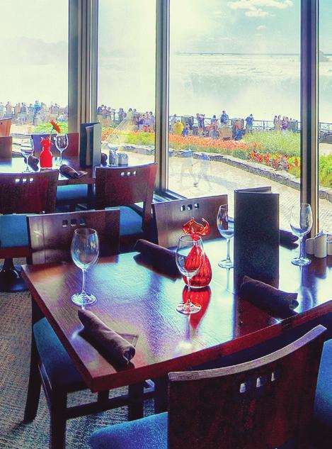 Your Guests will Experience Superb Views of the Falls While dining from Queen Victoria Place Restaurant covered