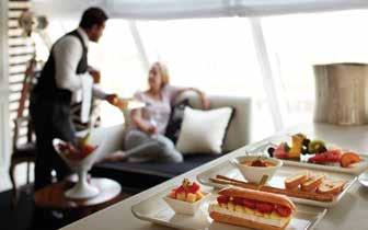 Riviera's Oceaia Suite SUITE PRIVILEGES I additio to Stateroom ameities listed o page 47 Priority 11 am ship embarkatio with priority luggage delivery + Exclusive card-oly access to private Executive