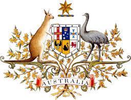 Australia s coat of arms One morning, when Mother Kangaroo and her baby were feeding in the plains, a weak and very old wombat came crawling towards them.