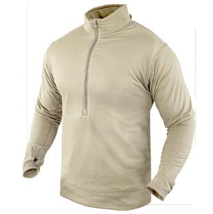 Highly breathable grid fleece Flat seam construction Mid chest zipper converts to turtle neck Sleeve with thumb hole 15