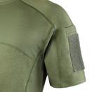 Raglan cut sleeves for improved range of motion Crew neck design for