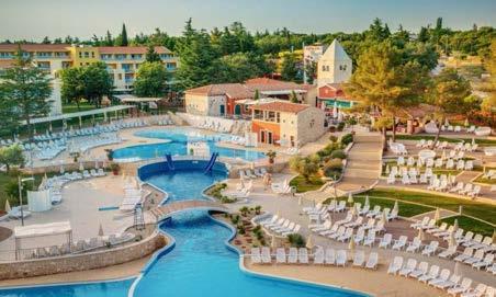 In its offer the hotel also has an entertainment s programme and activities for the whole family: An open air water park, wellness centre and access to the Sport Art Centar where sports courts