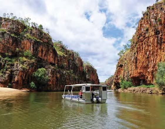 In the Top End, you ll take a cruise to witness the splendour of Katherine Gorge in Nitmiluk National Park and see ancient rock art sites, or try your hand at spear throwing and Indigenous painting