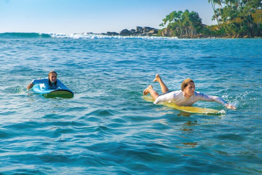 SURFING The Indian Ocean waves surrounding Sri Lanka are a true surfer s paradise.