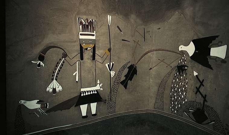 detail of Kiva painting from Kuaua Pueblo (Coranado State