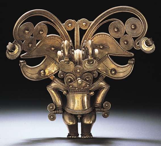 pendant in the form of a bat-faced man from