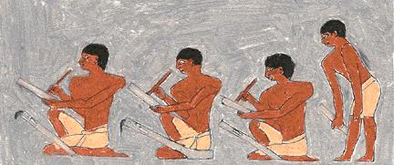 Слика бр. 1. Училишна атмосфера во антички Египет. Figure 1. School atmosphere in ancient Egypt.