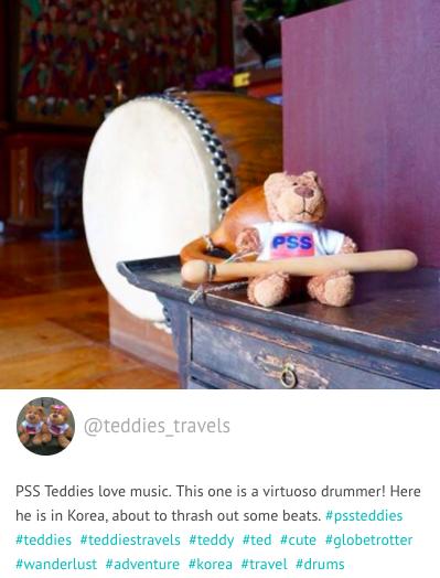 An Instagram profile - Teddies Travels - was set up to inspire potential expats in a humorous way.