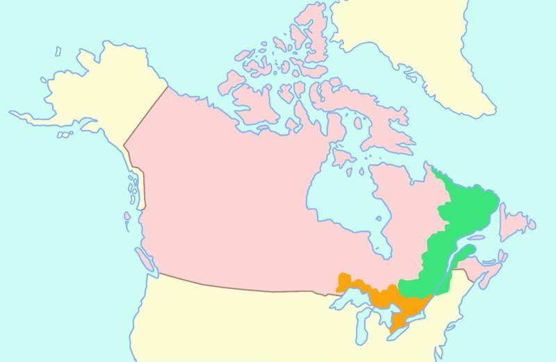 Land split between Catholic and Protestant Upper Canada had a English speaking majority (Great Lakes) Lower Canada had a French speaking population (Quebec, St.