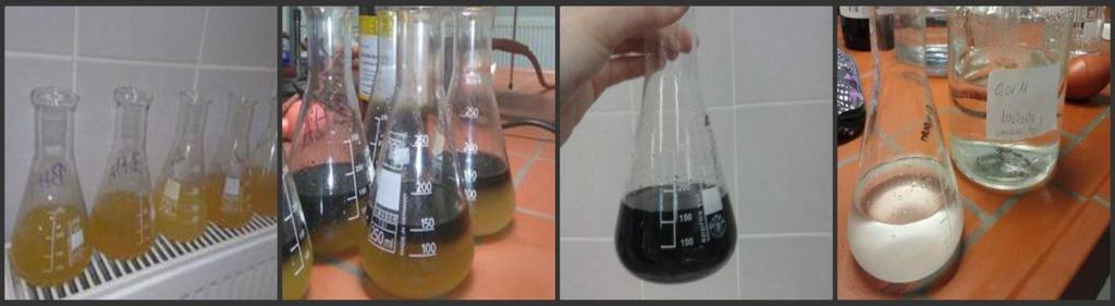 Dodatkom škroba uzorak potamni. Zatim se titrira oslobođeni jod sa 0,01 M otopinom natrij tiosulfata (Na2S2O3) sve dok ne nestane svako obojenje (Slika 9.). Slika 9.