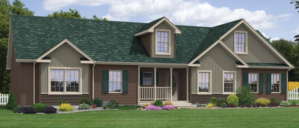 - 9/12 Roof - 6 Cape Dormer with Window - Full Oval Front Door - 27-4 Twin Peak Dormer with Window Bumpout - Box Bay 38 - Vertical Siding - Shake