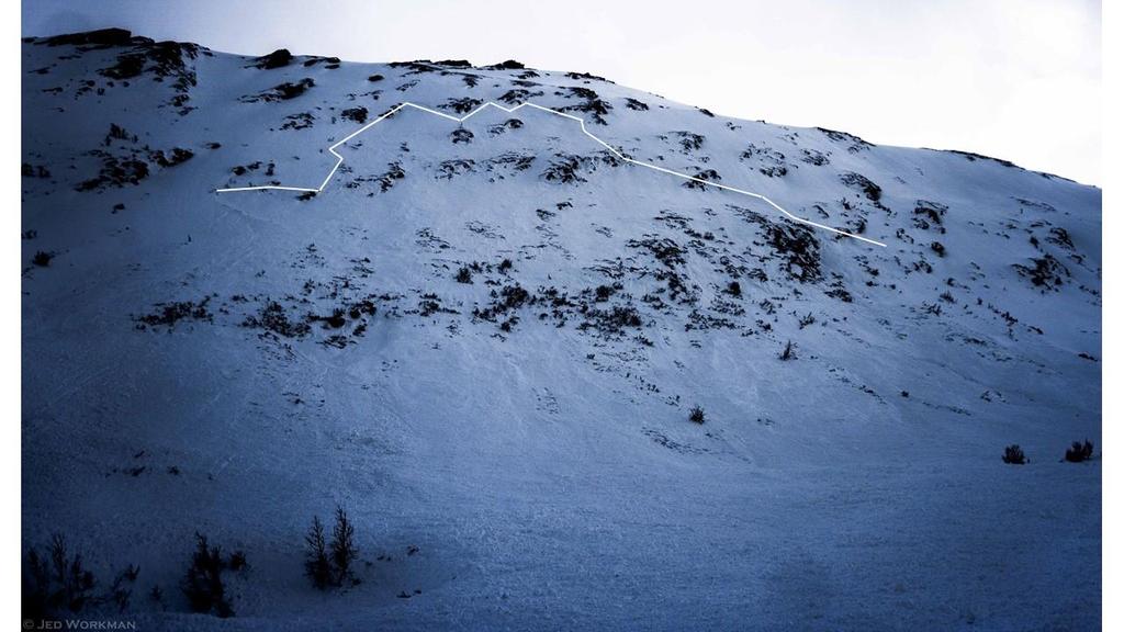 Figure 6 - Overview picture of avalanche slope and
