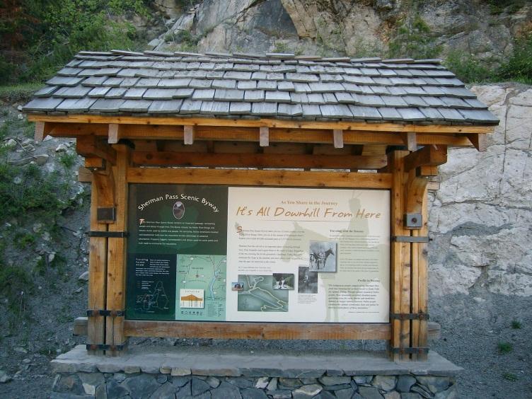 Interpretive/Heritage Sites The Log Flume Heritage Site is a primary stop along the Sherman Pass Scenic Byway.