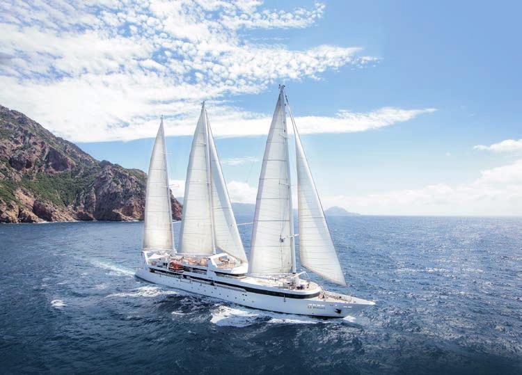 Le Ponant Le Ponant is a sleek, 290-foot-long, threemasted sailing vessel.