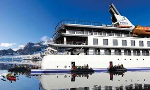 takes expedition cruising to a new level. At just 104 metres long, the Greg Mortimer carries a maximum of 120 expeditioners to the polar regions.