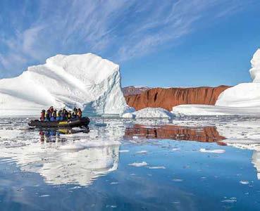 SCORESBYSUND SPECTACLE Trek to glorious vantage points, Zodiac cruise among spectacular landscapes, paddle kayaks through one of the world s longest, largest and deepest (average depth 500 metres)
