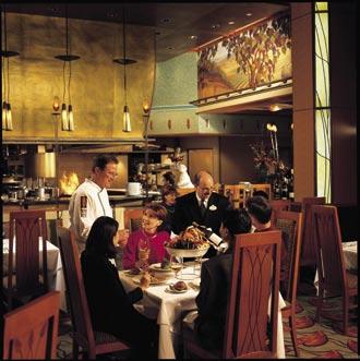 dining An array of delightful dining choices await your a endees at the Disneyland Resort. Enjoy fine dining at the award-winning Napa Rose Restaurant and Lounge.