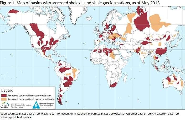 World Hydrocarbon Shale Basins: Markets for N. America proppant producers?