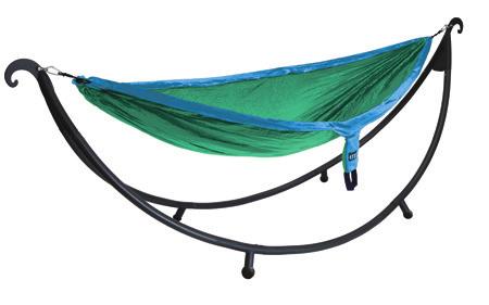 Material Powder Coated Steel Dimensions 10'2" x 11' x 4'4" Weight 101lbs Fits Three ENO Hammocks 1200lb Capacity (400lb/Hammock) Quick Release, Tool-less Construction Portable Patent Pending Design