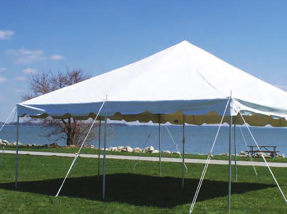 CENTER POLE ROPE LOCK SYSTEM Tent Construction: Constructed with