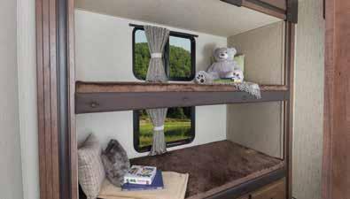 This unit features two bunks and two bathrooms with the main having a full walk in shower.
